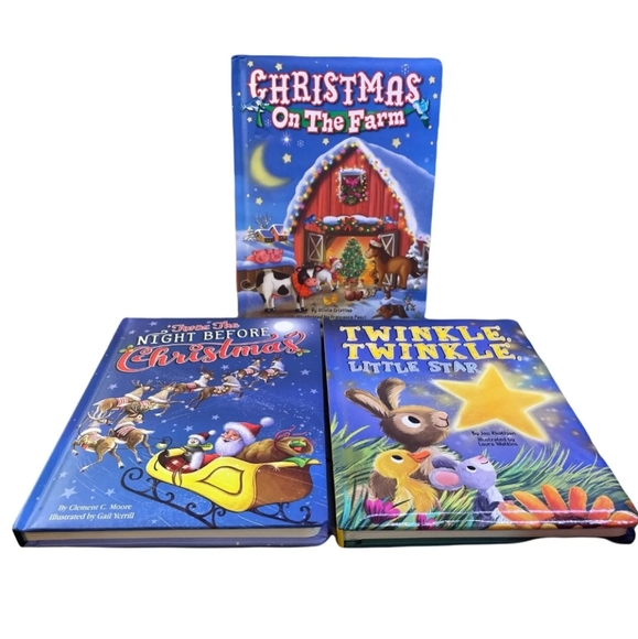 Little Hippo Books | Other | 3 Books Christmas On The Farm Night Before ...